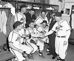 Teammates Congratulating Max Lanier