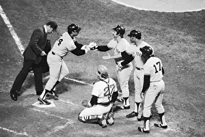 Teammates Greeting Reggie Jackson at Home Plate