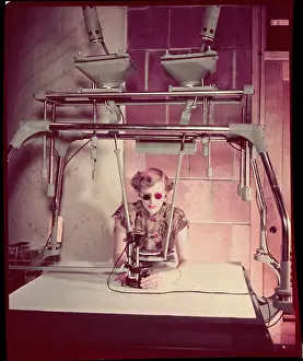 Aerodynamics Prints: Technician Uses Machinery