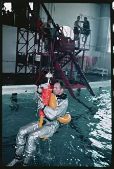 Ted Freeman Riding on Hoist