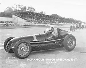 Indianapolis Prints: Ted Horn in Car at Indianapolis Motor Speedway