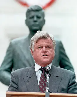 Presentation Prints: Ted Kenneday at the Unveiling of John F. Kennedy by Isabel McIlvain