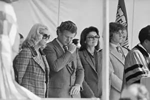 Ted Kennedy Attending John F. Kennedy Ceremonies with Family Members