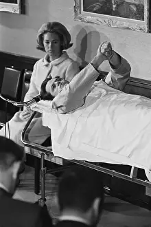 Stretcher Prints: Ted Kennedy With Broken Back in Hospital