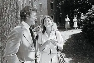 Andover Prints: Ted Kennedy and Caroline Kennedy at Graduation Ceremonies