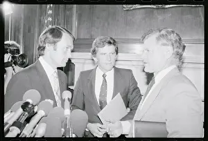 Ted Kennedy and Fellow Democrats at Podium