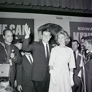 Ted Kennedy And Wife After Election Victory