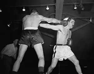 Ted Olla Boxing Against Paul Pender