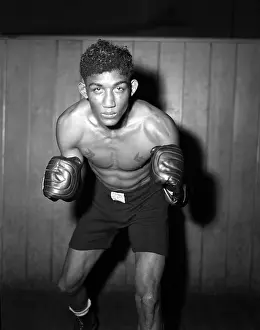 Prints of NEW YORK, NY - OCTOBER, 1958: Light heavyweight professional boxer Ted Poole of the United States poses for a portrait circa October, 1958 at Stillman's Gym in New York, New York In the Ring: The Art of Boxing: Ted Poole