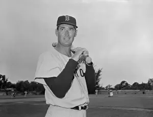 Ted Williams of Boston Red Sox in Spring Training