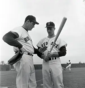Ted Williams Giving Carl Yastrzemski Pointers