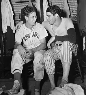 Ted Williams Prints: Ted Williams and Joe DiMaggio Relaxing