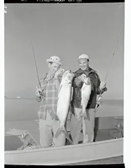 Ted Williams and Sammy Snead Fishing in Miami