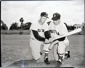 Sarasota Prints: Ted Williams Showing Grip To L. Boudreau