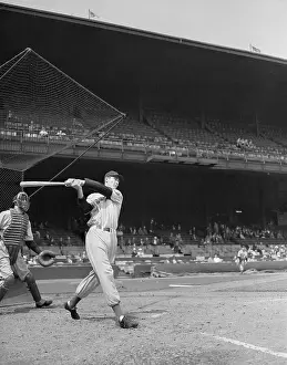 Ted Williams Prints: Ted Williams Shown at End of Swing