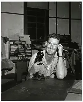 Ted Williams Speaking on the Phone