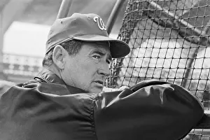 Ted Williams Standing by Cage