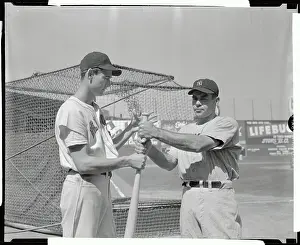 Ted Williams Talking with Charley Keller