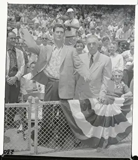 Ted Williams Throwing out Pitch