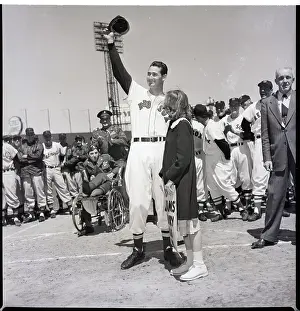 Tribute Prints: Ted Williams Tips Cap at Tribute In Stadium