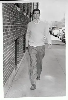Ted Williams Walking and Wearing Cervical Collar