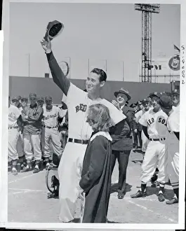 Ted Williams Waving to Crowd