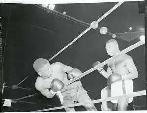 Teddy Davis Boxing Against Percy Bassett