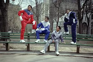 Huty32840 Prints: Teen Break Dancers, NY