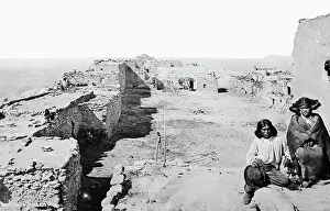 Teenage Boy Prints: Teenage Boy and Girl on Hopi Pueblo