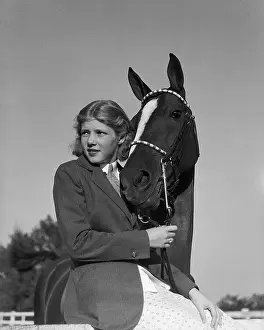 Equestrians Prints: Teenage Girl with Her Horse