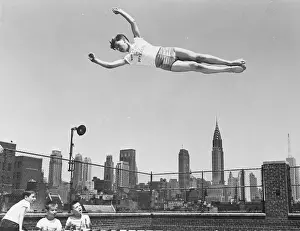 Club Member Prints: Teenager Soaring Through Air
