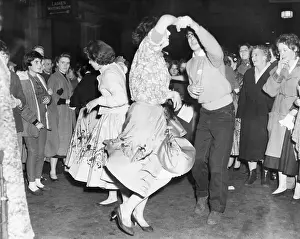 Socializing Prints: Teens Dancing at Waterloo Station