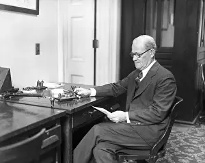 Telegraph Prints: Telegraph Operator At Telegraph Machine