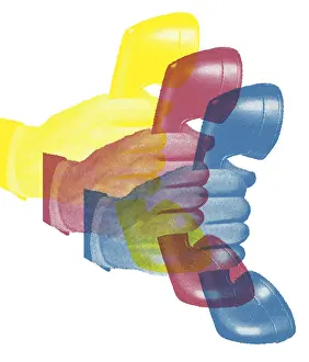 Discuss Prints: Three Telephone Handsets