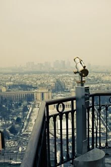 Images Dated 8th February 2012: Telescope overlooking city skyline