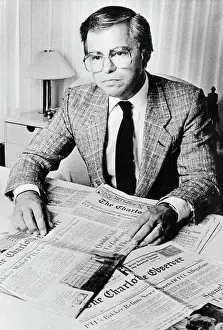 Evangelist Prints: Televangelist Bakker Confronting Headlines