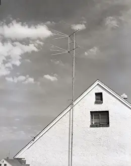 Antenna Prints: Television Antenna On Top Of House
