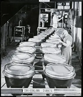 Television Tubes Transported To Machine