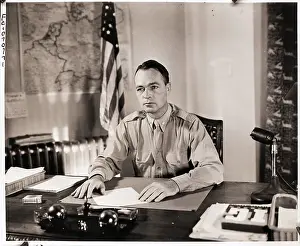Nuremberg Prints: Telford Taylor Seated at Desk