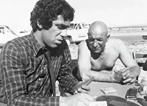 Mojave Desert Prints: Telly Savalas and Elliott Gould Playing Cards