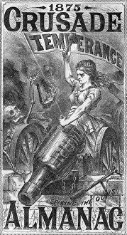 Grim Reaper Prints: Temperance Crusade Almanac, 1875