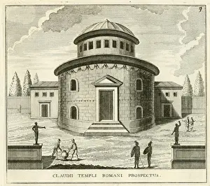 Hills Prints: Temple of Claudius was a Roman temple on the hill of Caelius in ancient Rome