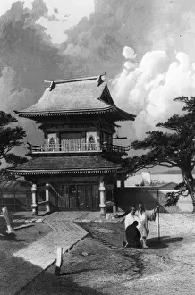 Portrait Male Architectural Prints: Temple Entrance