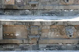 San Juan Teotihuacan Prints: Temple of Feathered Serpent Pyramid, Teotihuacan