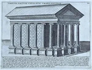 Harbors Prints: The Temple of Portunus is a Roman temple from the Republican period