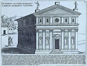 Early Prints: The Temple of Saturn was built in the early years of the Republican era on the Roman Forum in Rome