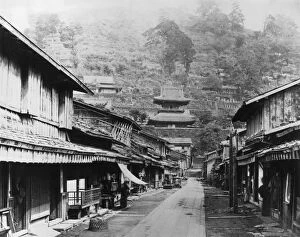 Felice Beato (1832-1909) Gallery: Temple Street In Nagasaki