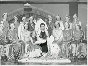 Temple University Students Posing in May Queen Costumes