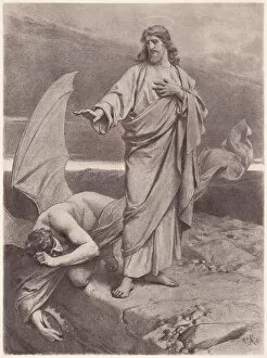 World Religion Gallery: The Temptation of Christ, photogravure, published in 1886