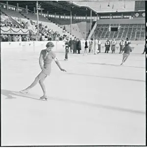 Tenley Albright Skating on the Ice